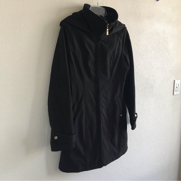 Ellen Tracy Hooded Trench Coat - Picture 5 of 14